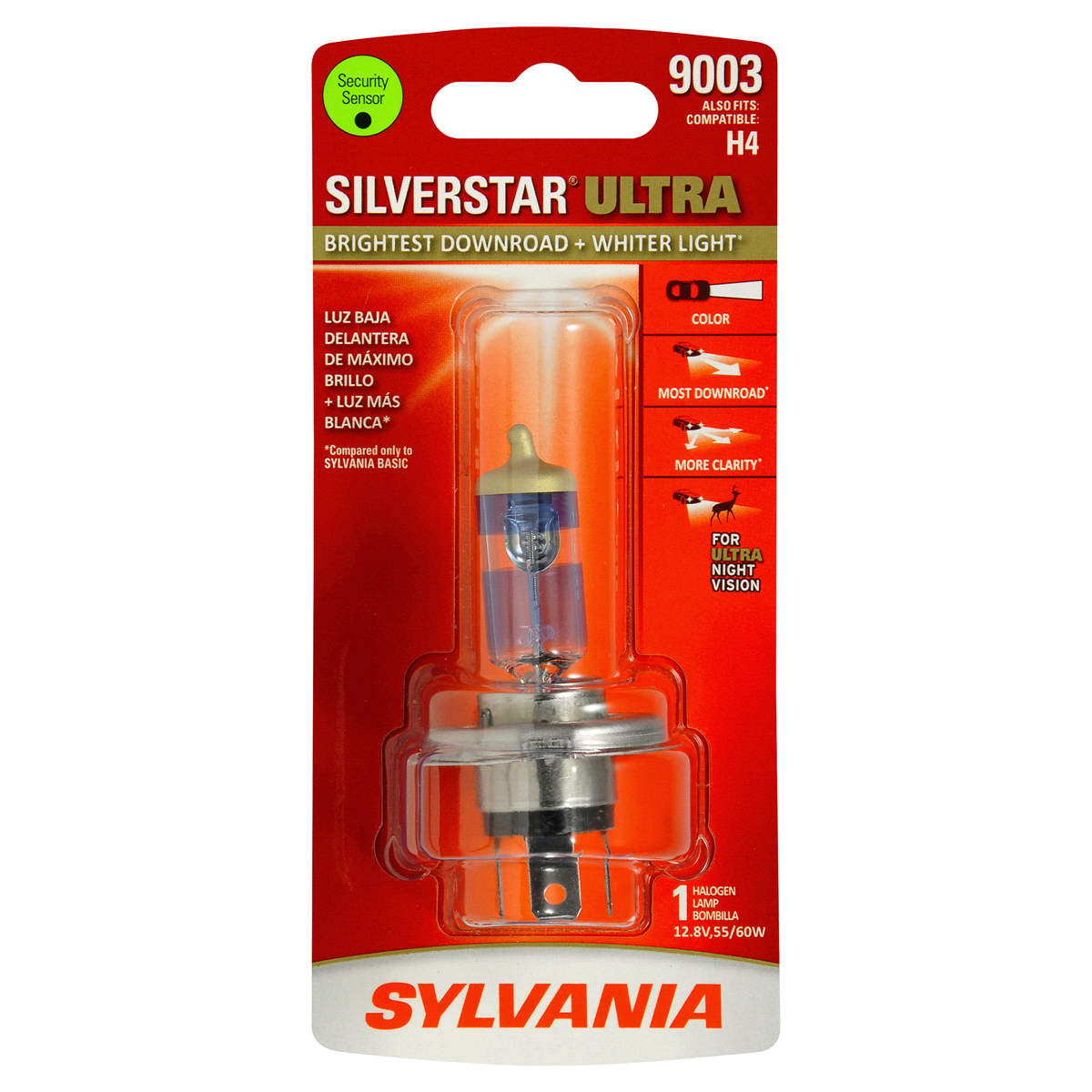 slide 1 of 6, Sylvania 9003 SilverStar Ultra Headlight, 1 ct