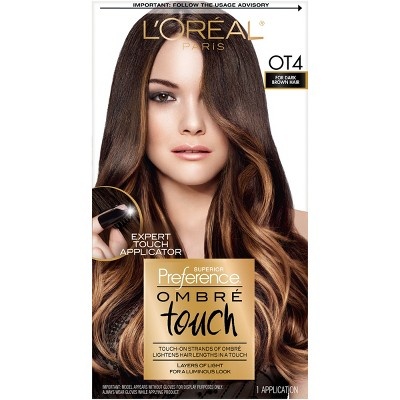slide 1 of 1, L'Oréal Paris Superior Preference Ombre Touch, OT4 For M to Darkest Brown Hair Kit, 1 ct