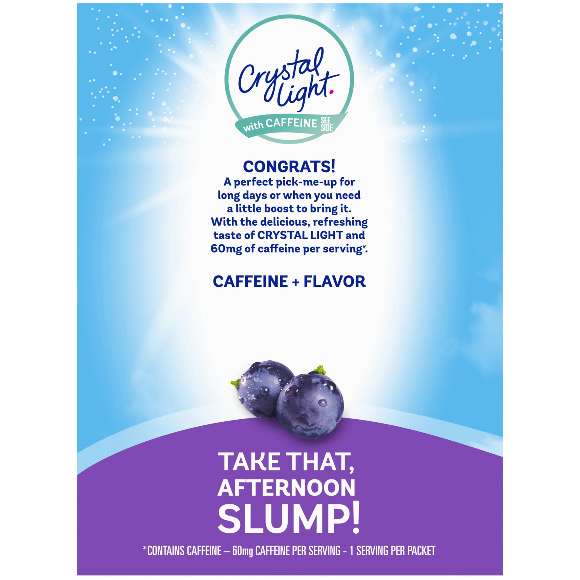slide 4 of 6, Crystal Light Grape Naturally Flavored Powdered Drink Mix with Caffeine On-the-Go, 30 ct; 0.11 oz