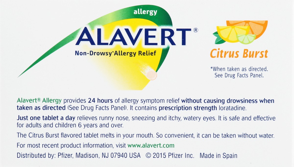 slide 6 of 12, Alavert Non-Drowsy Tablets Citrus Burst Allergy Relief 60 ea, 60 ct