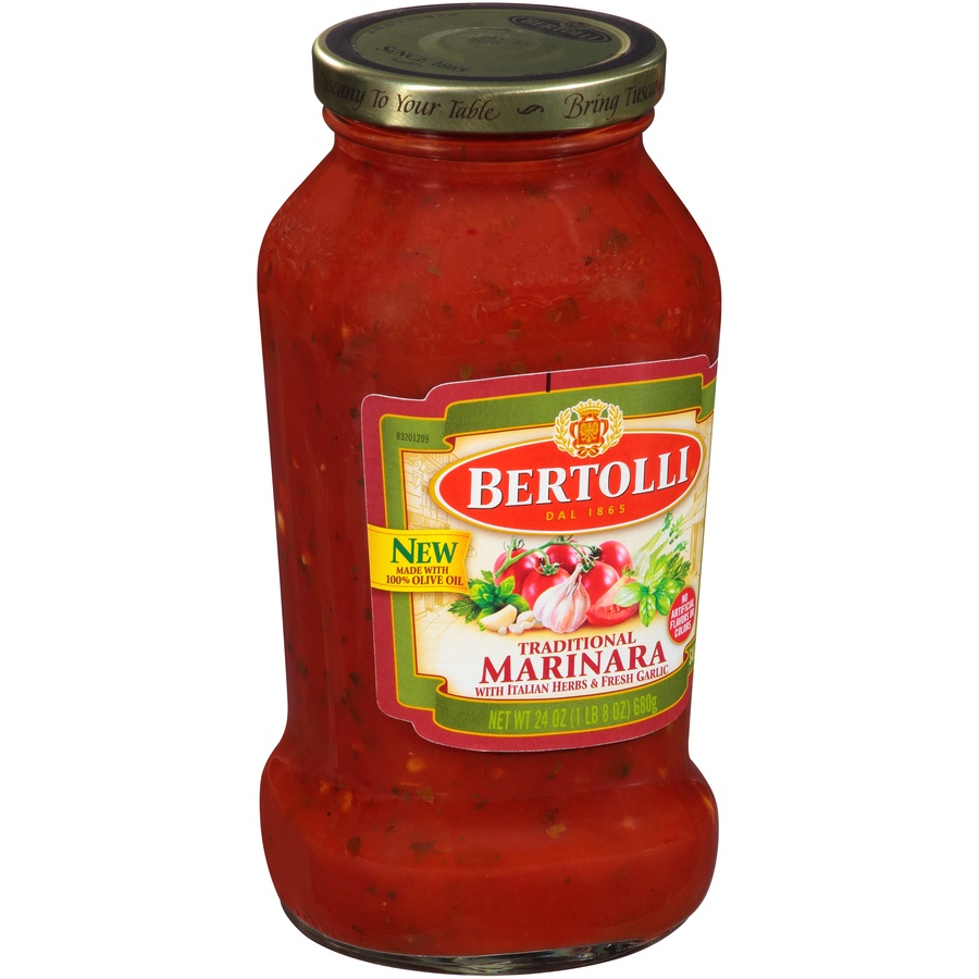 slide 2 of 8, Bertolli Traditional Marinara with Italian Herbs and Fresh Garlic Sauce, 24 oz