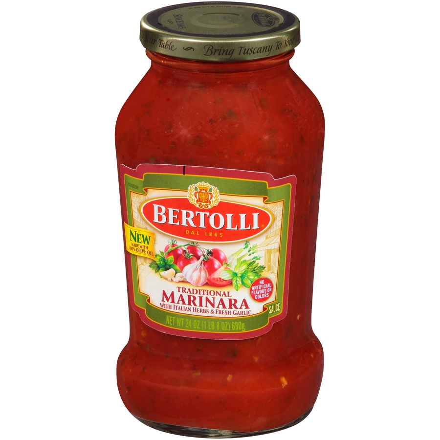 slide 3 of 8, Bertolli Traditional Marinara with Italian Herbs and Fresh Garlic Sauce, 24 oz