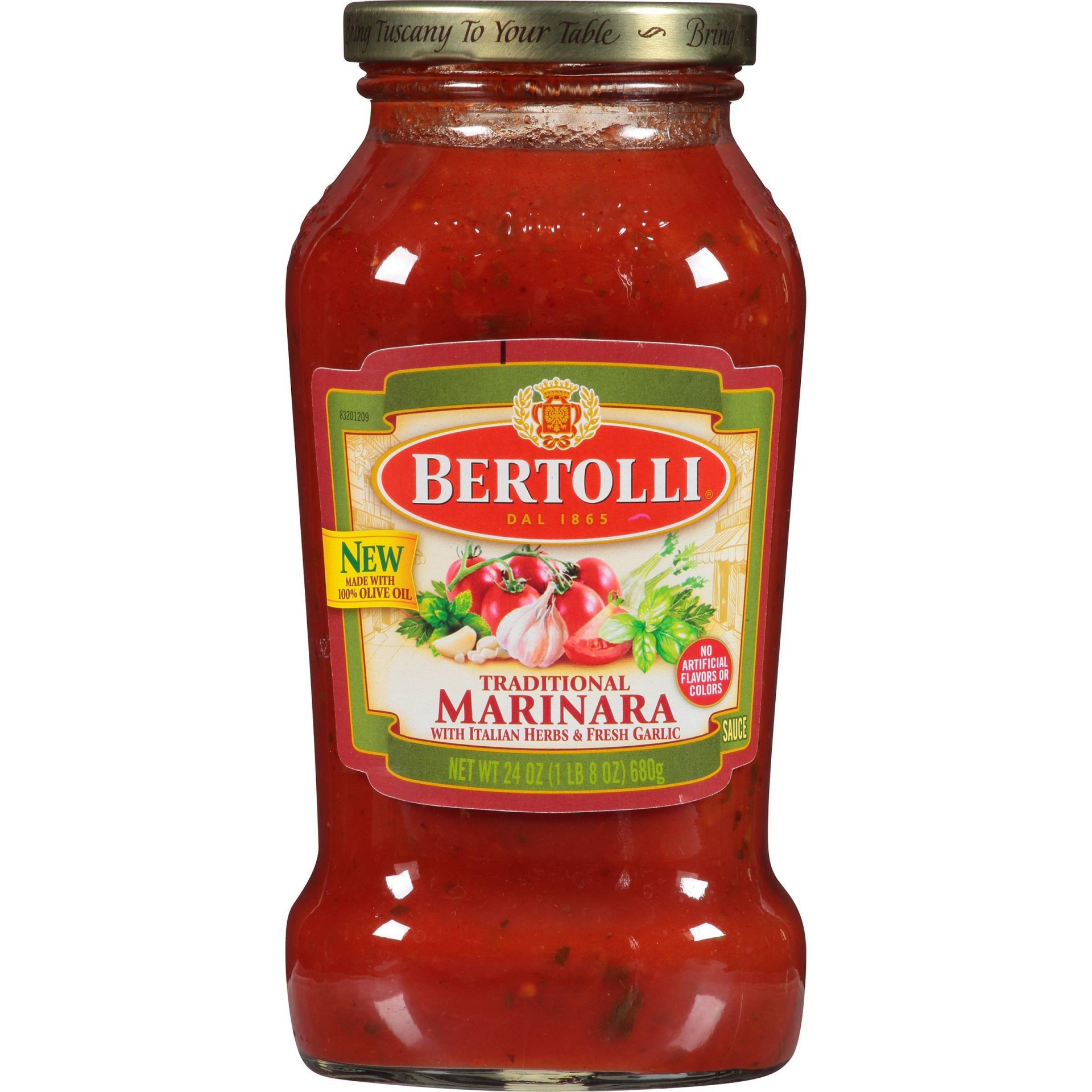 slide 1 of 8, Bertolli Traditional Marinara with Italian Herbs and Fresh Garlic Sauce, 24 oz