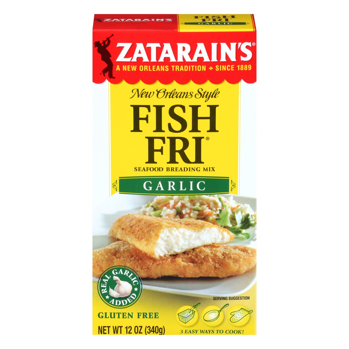 slide 1 of 10, Zatarain's Garlic Fish Fri, 12 oz
