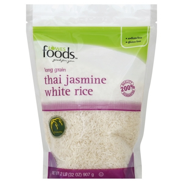 slide 1 of 1, Lowes Foods Rice Thai Jasmine White Long Grain 2lb, 32 oz