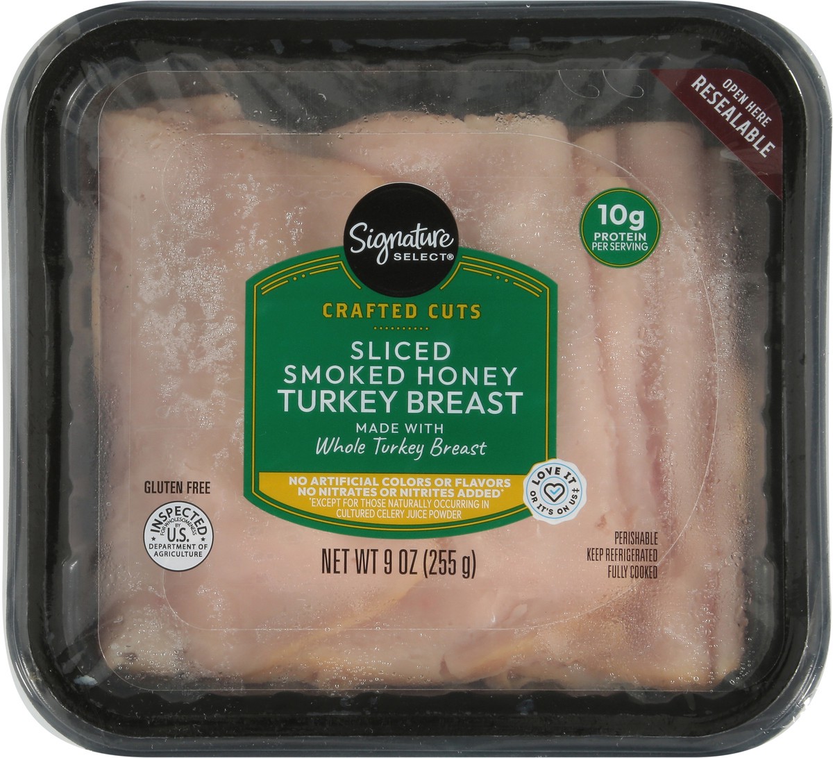 slide 8 of 14, Signature Select Crafted Cuts Sliced Smoked Honey Turkey Breast 9 oz, 9 oz