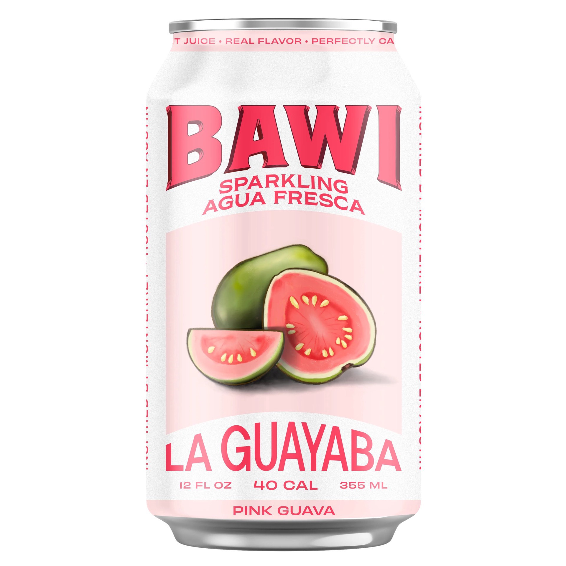 slide 1 of 1, Bawi Pink Guava Sparkling Agua Fresca, 12 oz