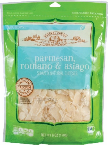slide 1 of 1, Roundy's Roundys Shaved Parmesan Romano Asiago, 6 oz