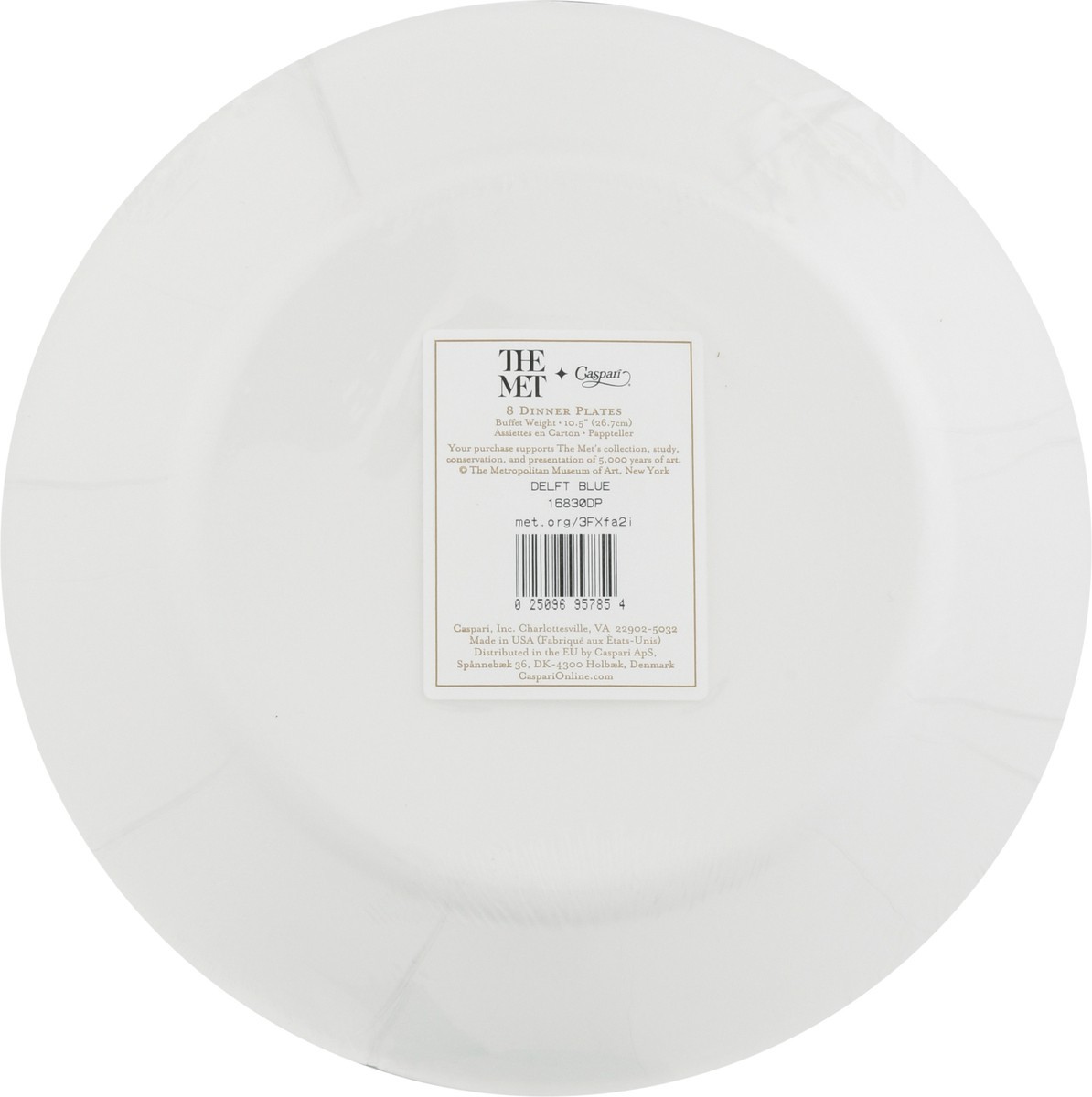 slide 4 of 11, Caspari 10.5 Inch Delft Blue Dinner Plates 8 ea, 1 ct