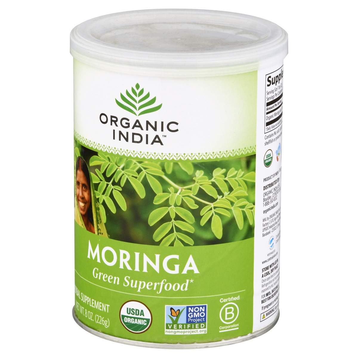 slide 3 of 9, Organic India Moringa Green Superfood, 8 oz