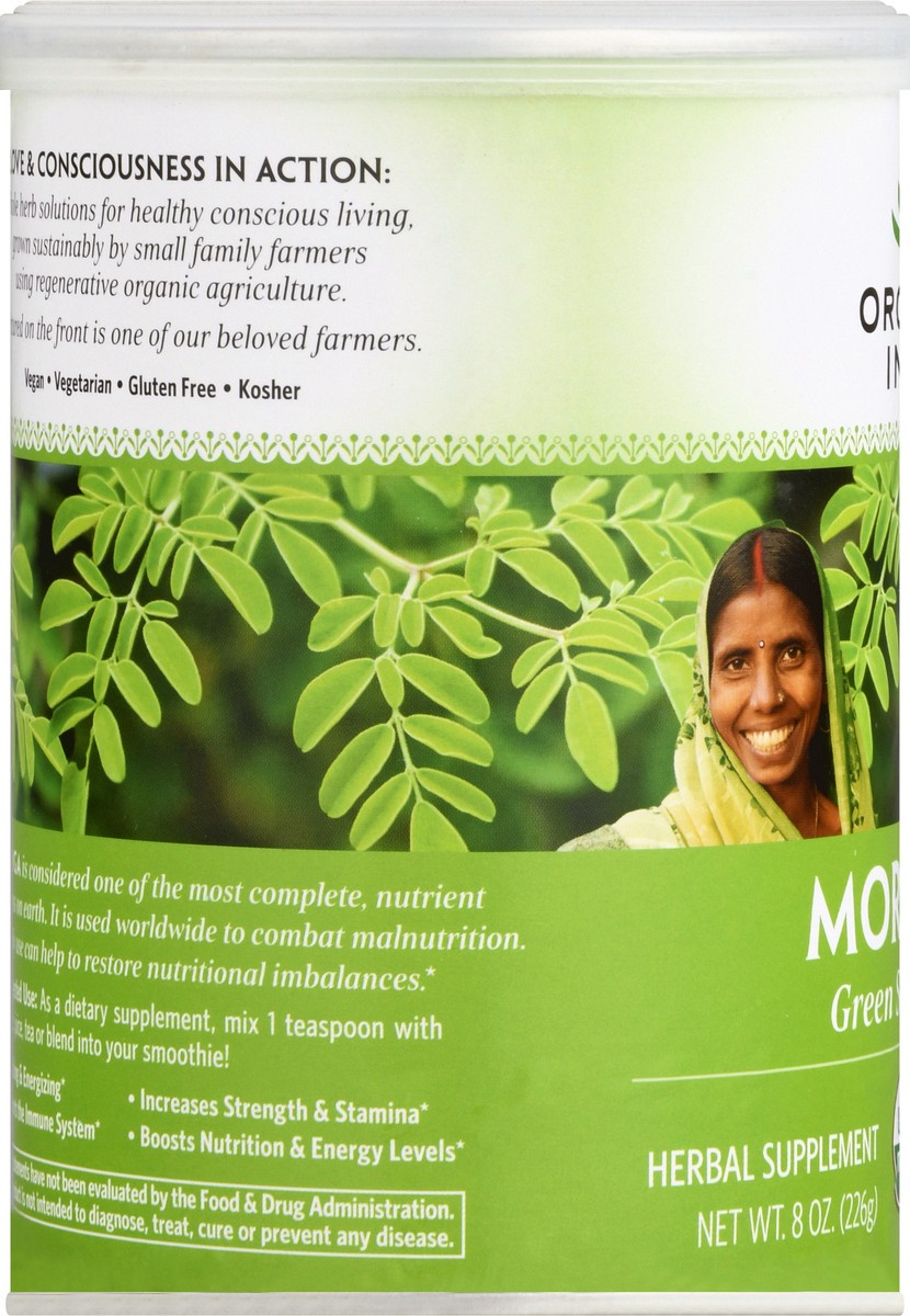 slide 9 of 9, Organic India Moringa Green Superfood, 8 oz