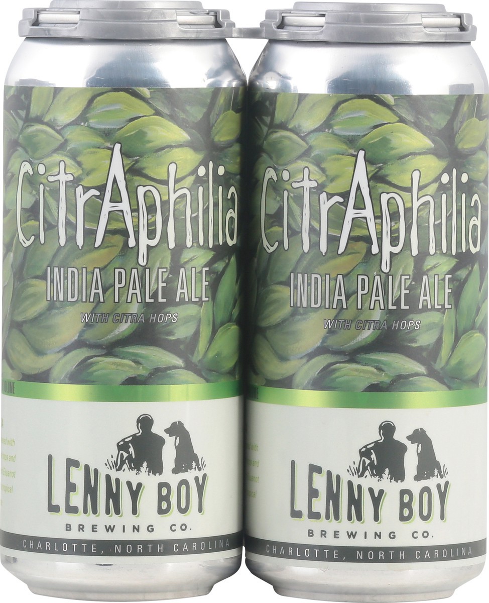 slide 7 of 9, Lenny Boy Brewing Co. India Pale Ale Citraphilia Beer 4 - 1 pt Cans, 4 ct