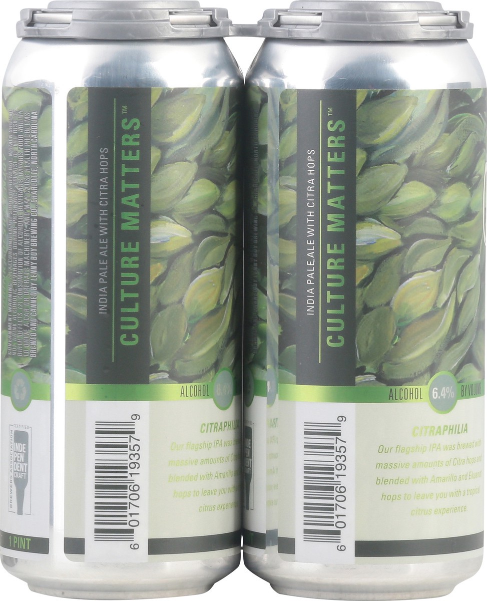 slide 9 of 9, Lenny Boy Brewing Co. India Pale Ale Citraphilia Beer 4 - 1 pt Cans, 4 ct