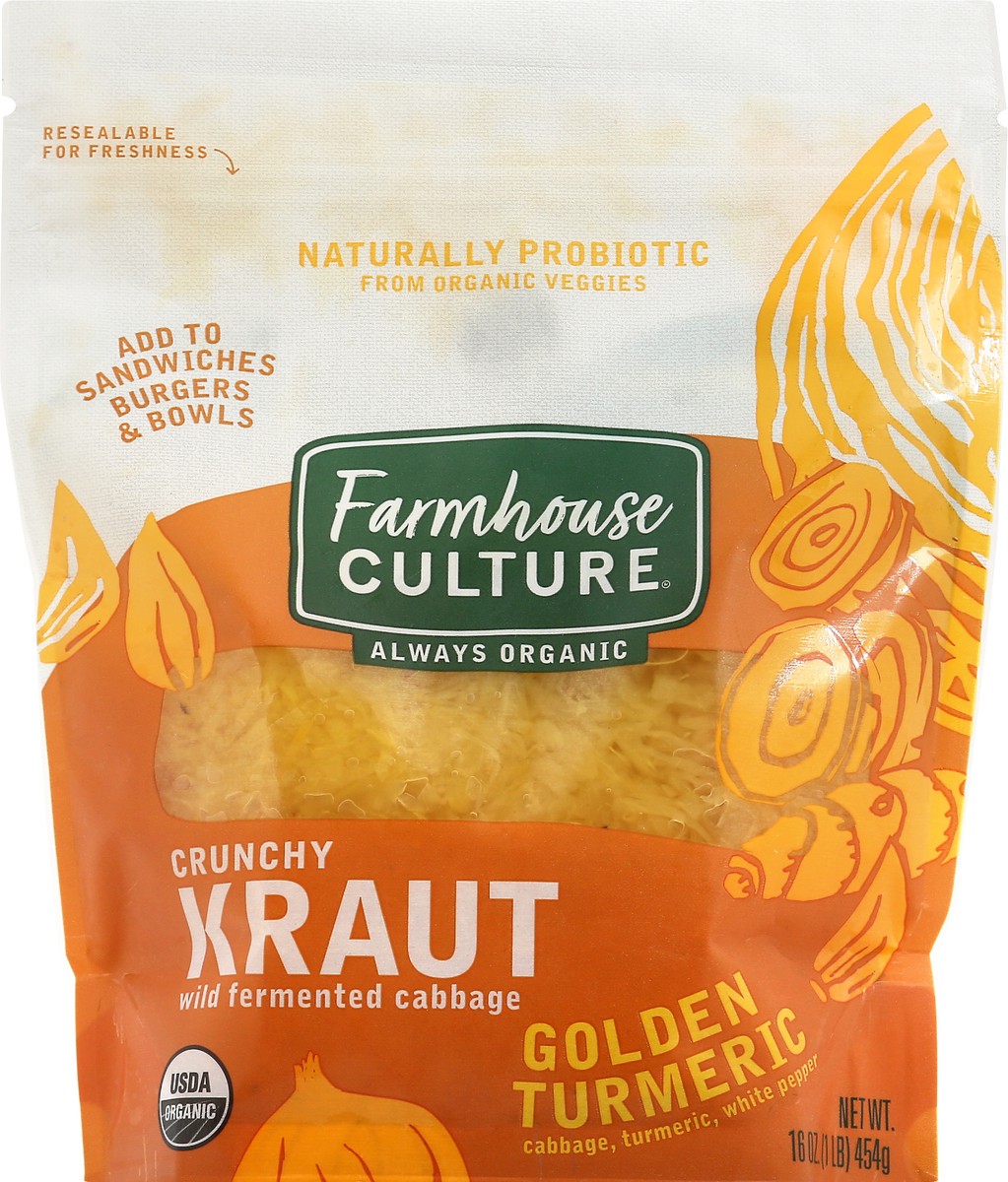 slide 12 of 13, Farmhouse Culture Farmhouse Organic Culture Golden Turmeric Kraut, 16 oz