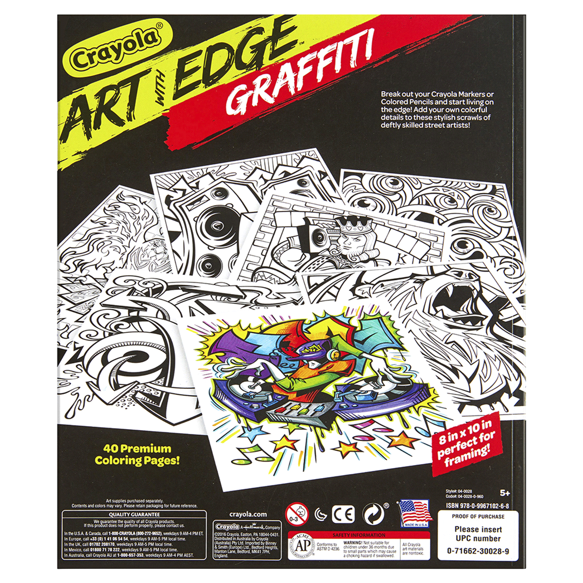 Crayola Art With Edge Coloring Book Graffiti 1 ct Shipt