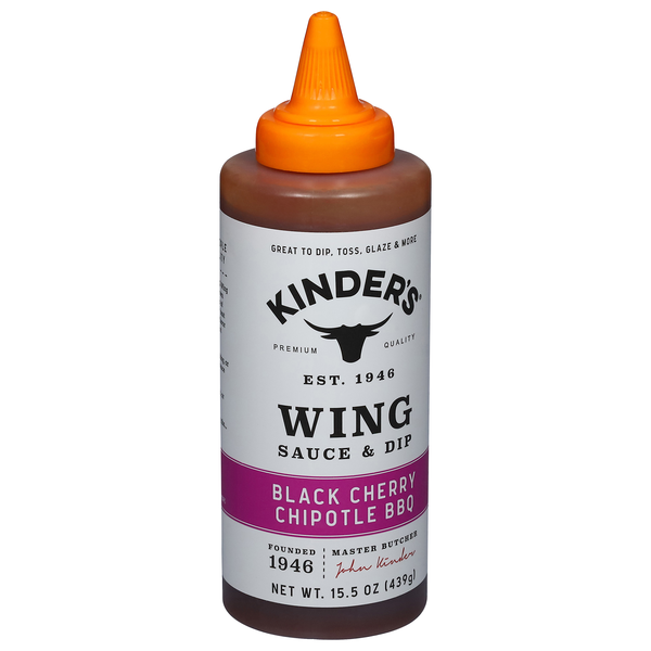 slide 1 of 1, Kinder's Black Cherry Chipotle BBQ Wing Sauce & Dip 15.5 oz, 15.5 oz