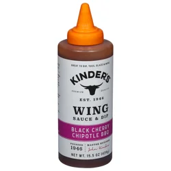 Kinder's Black Cherry Chipotle BBQ Wing Sauce & Dip 15.5 oz