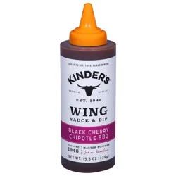 Kinder''s Black Cherry Chipotle BBQ Wing Sauce & Dip 15.5 oz