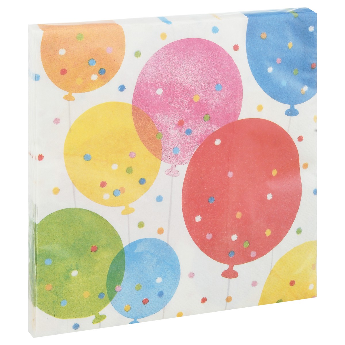 slide 2 of 11, Celebrations 2 Ply Confetti Balloons Napkins 16 ea, 16 ct