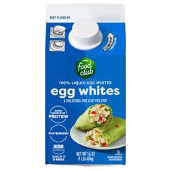 Food Club 100% Liquid Egg Whites 16 oz