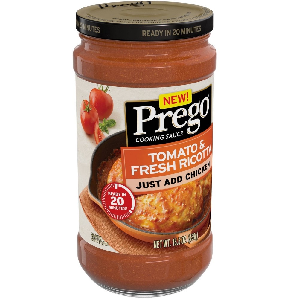 slide 2 of 7, Prego Tomato & Fresh Ricotta Cooking Sauce, 15.5 oz