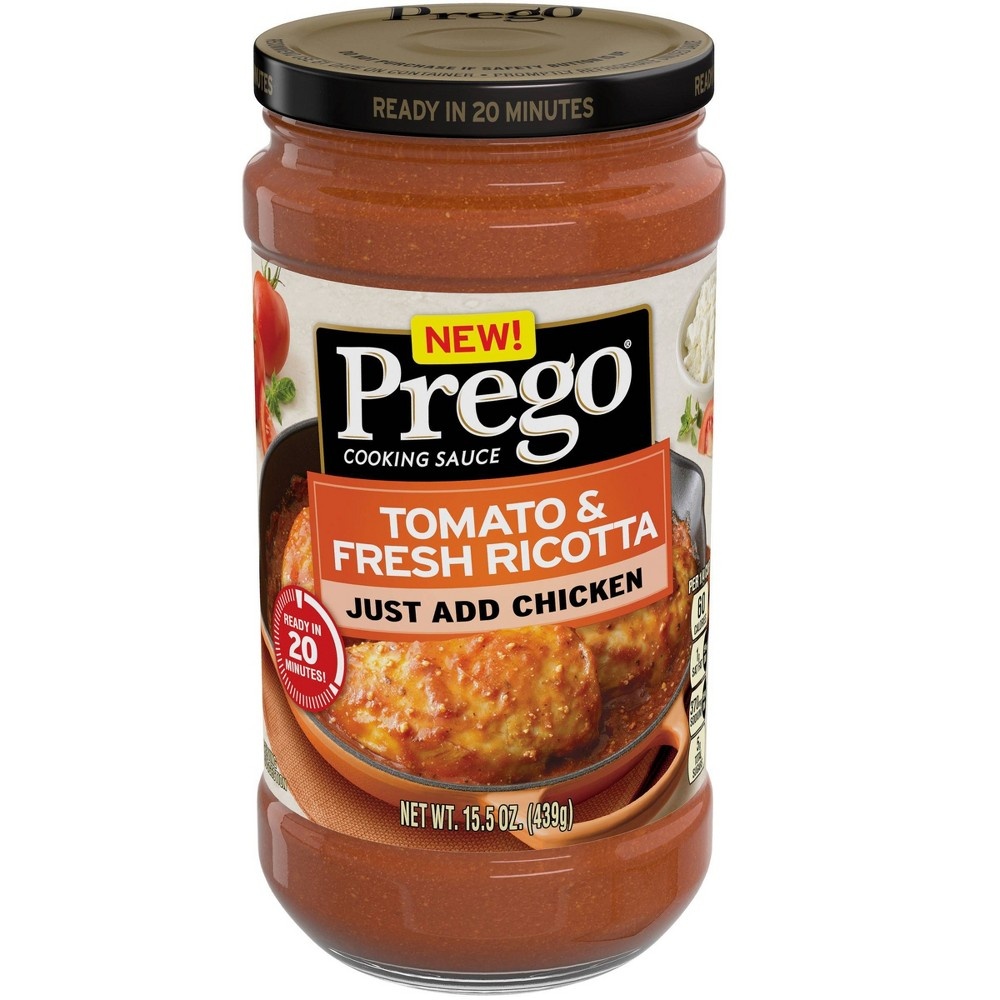 slide 3 of 7, Prego Tomato & Fresh Ricotta Cooking Sauce, 15.5 oz