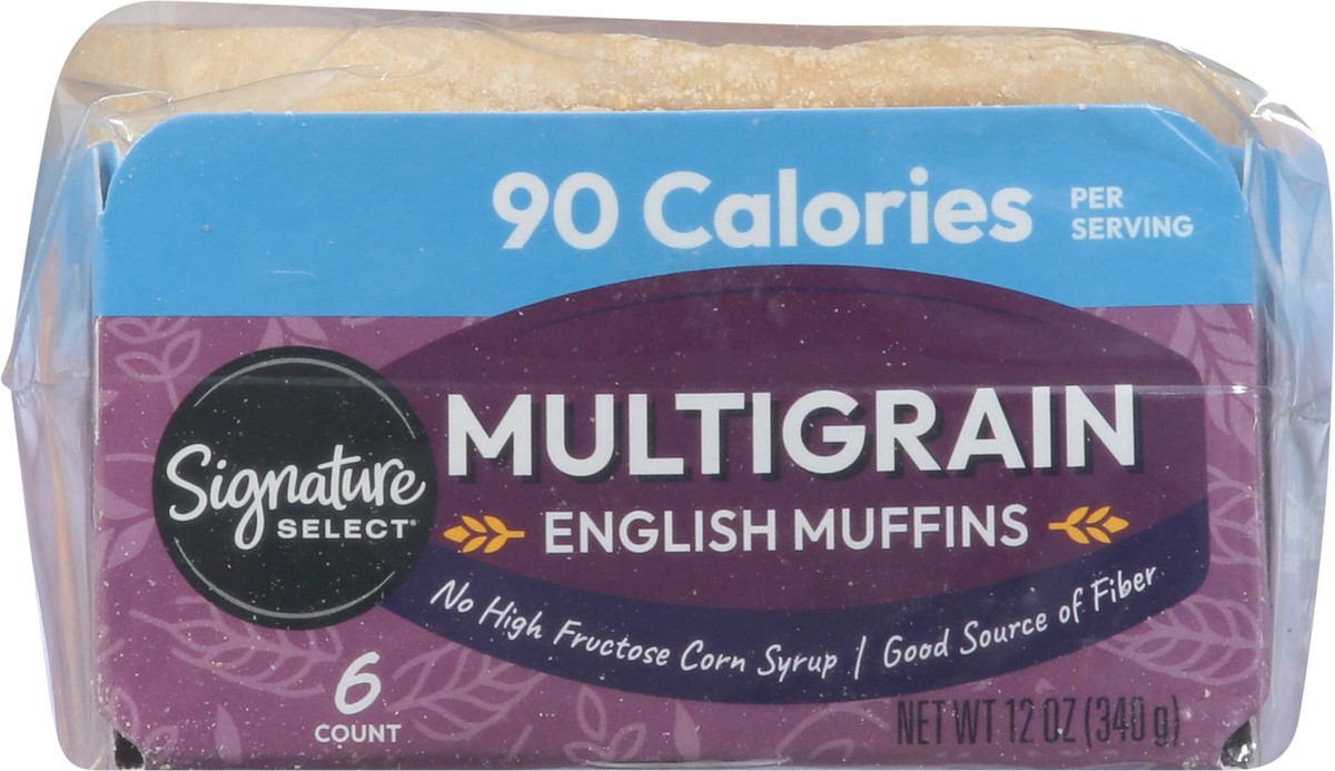 slide 9 of 14, Signature Select Multigrain English Muffins 6 ea, 6 ct