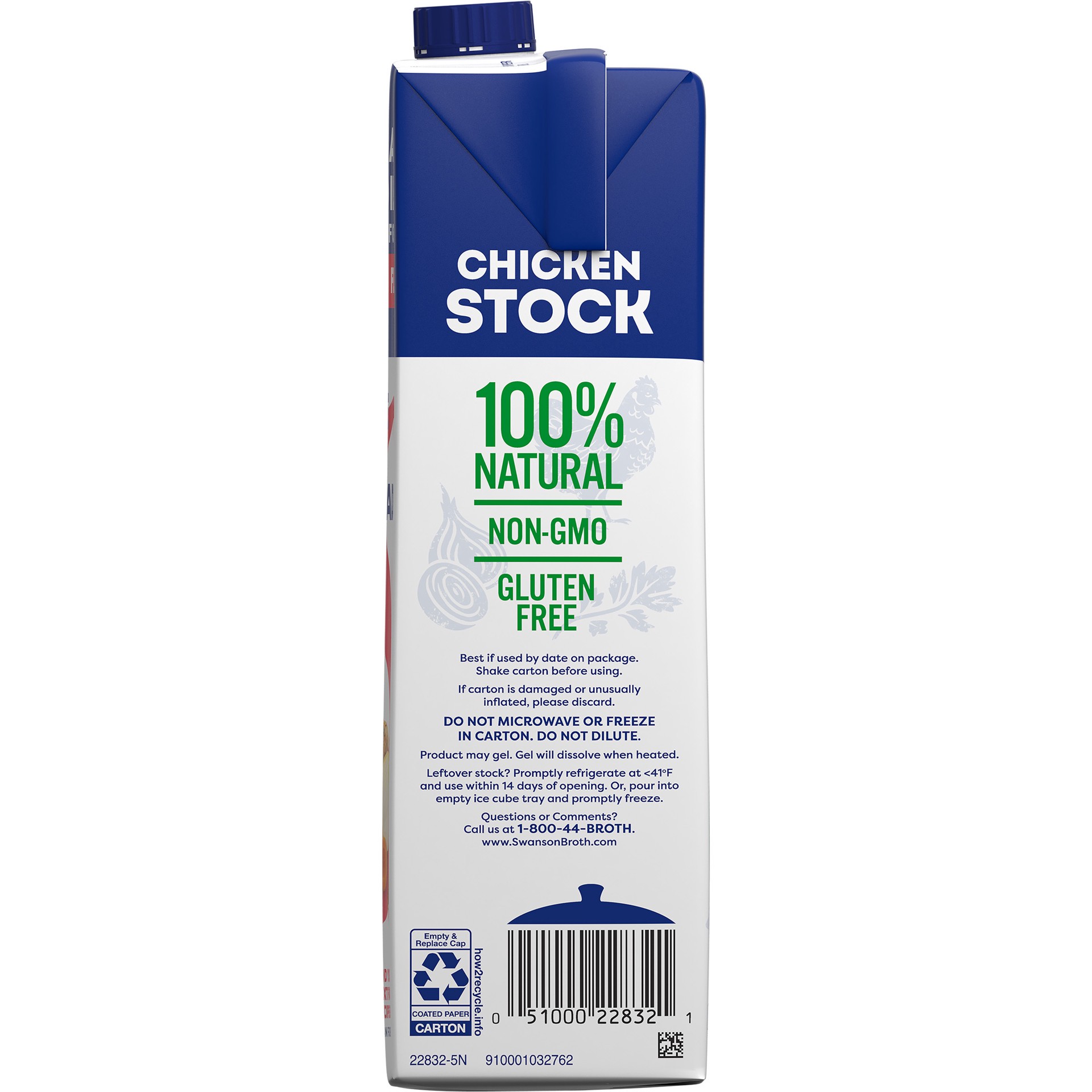 slide 3 of 5, Swanson 100% Natural Organic Chicken Stock, 32 oz Carton, 32 oz