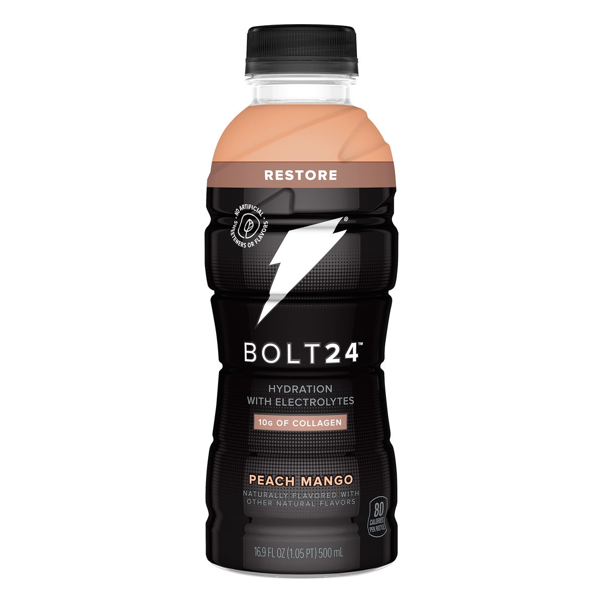 slide 1 of 3, Gatorade BOLT24 Collagen Peach Mango Hydration Drink - 16.9 fl oz Bottle, 16.9 fl oz