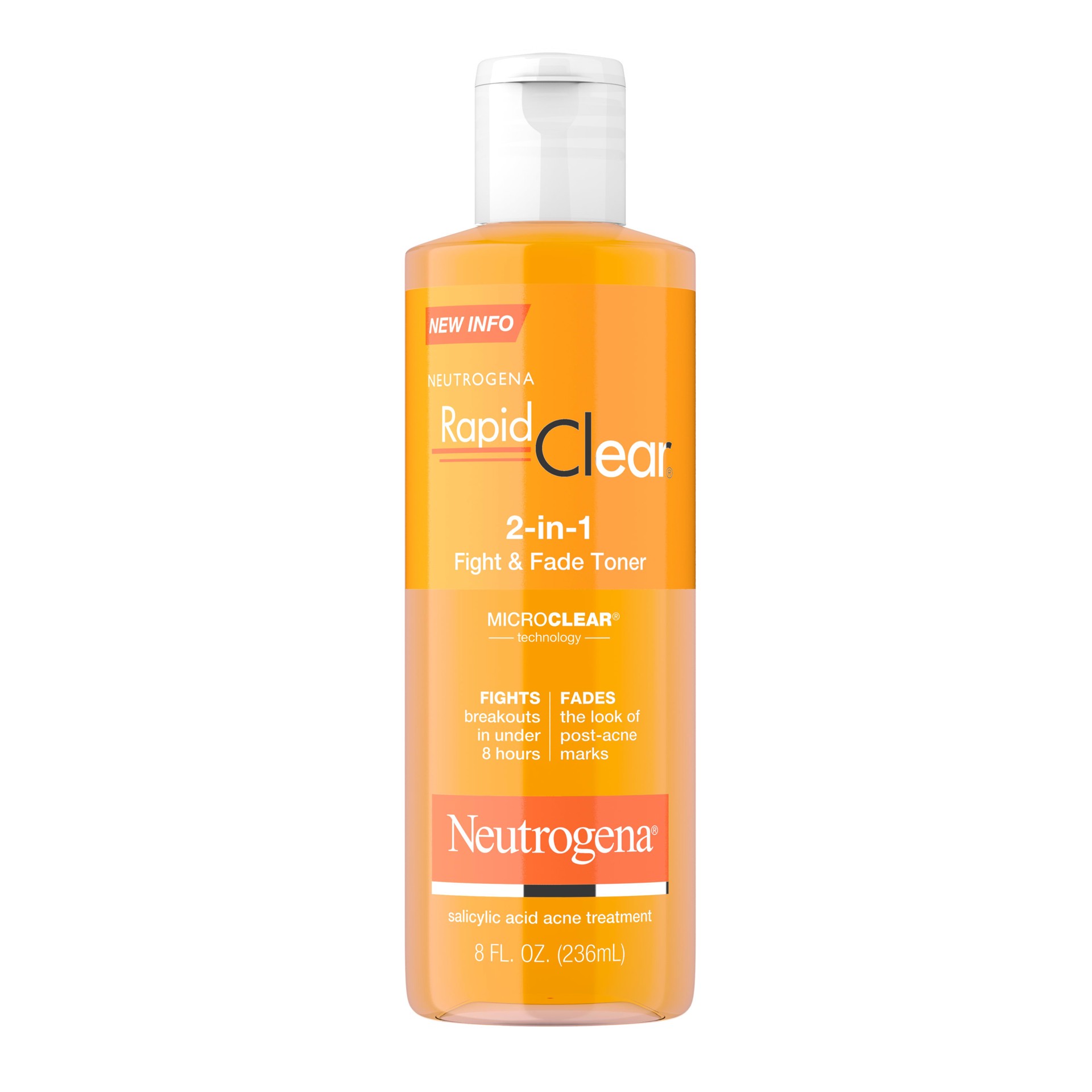 slide 1 of 12, Neutrogena Rapid Clear 2-In-1 Fight & Fade Acne Toner, 8 Fl. Oz., 8 fl oz