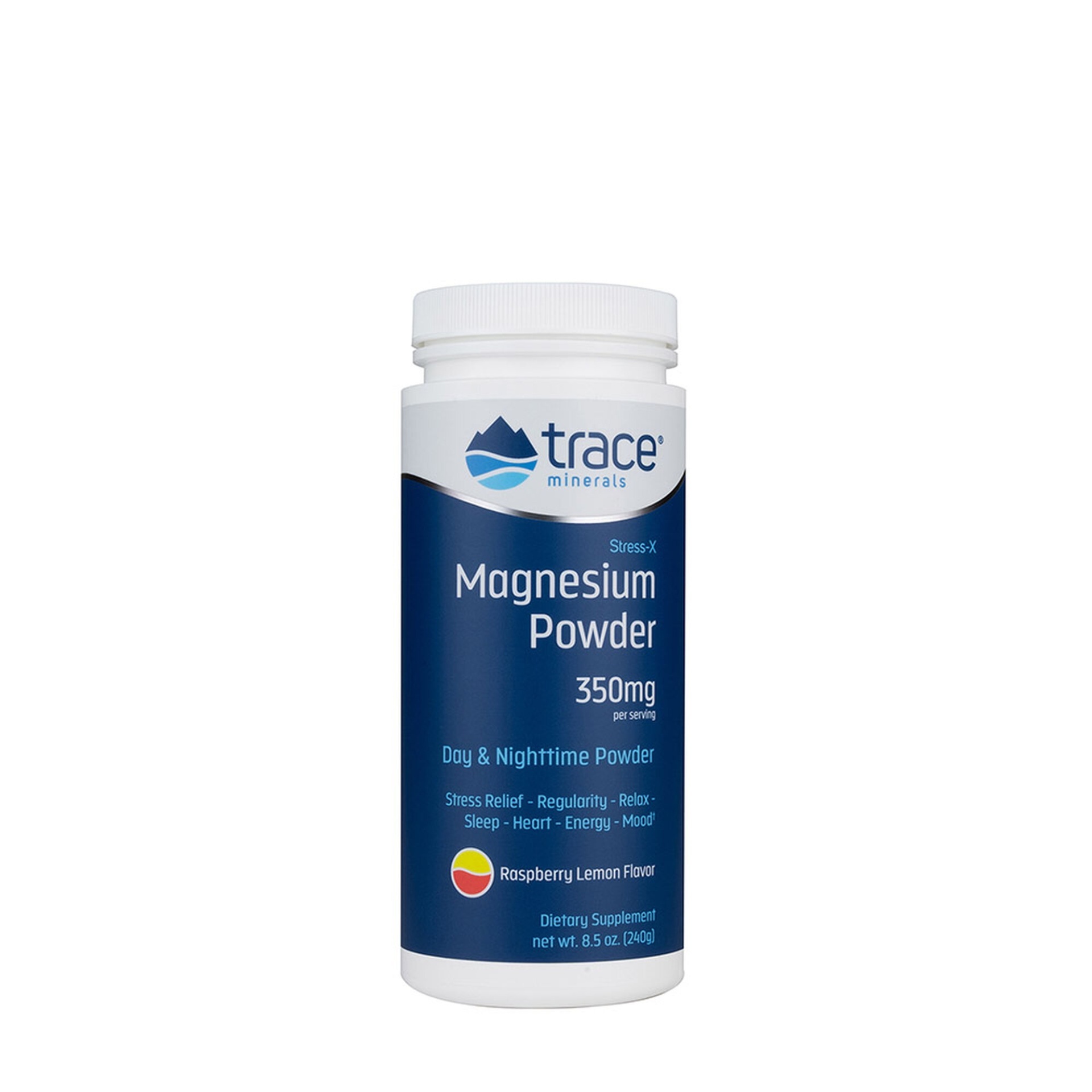 slide 1 of 1, Trace Minerals Stress-X Magnesium Powder - Raspberry Lemon, 8.8 oz