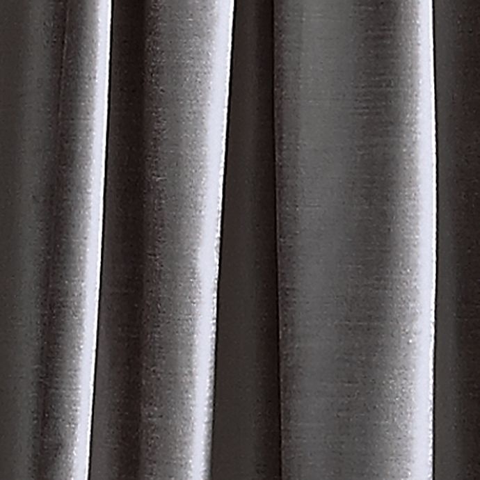 slide 4 of 4, DKNY Modern Knotted Velvet 108-InchRod Pocket Window Curtain Panels - Charcoal, 2 ct