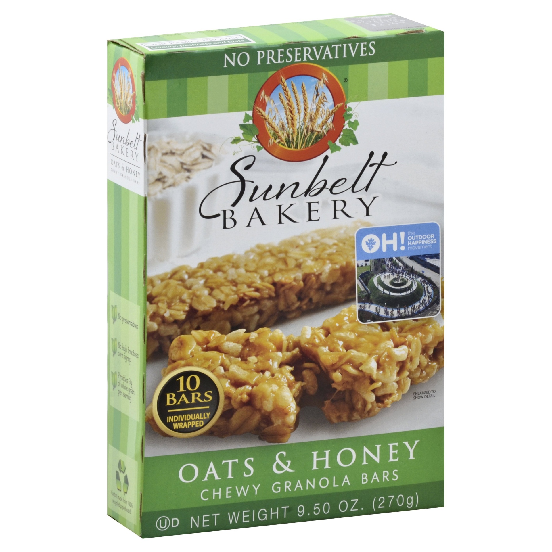 sunbelt bakery oats and honey granola bars