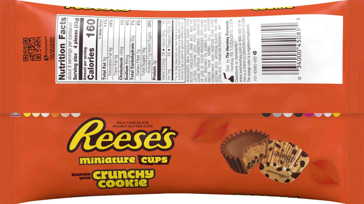 slide 2 of 6, Reese's Halloween Crunchy Cookie Peanut Butter Cups Minis, 10 oz