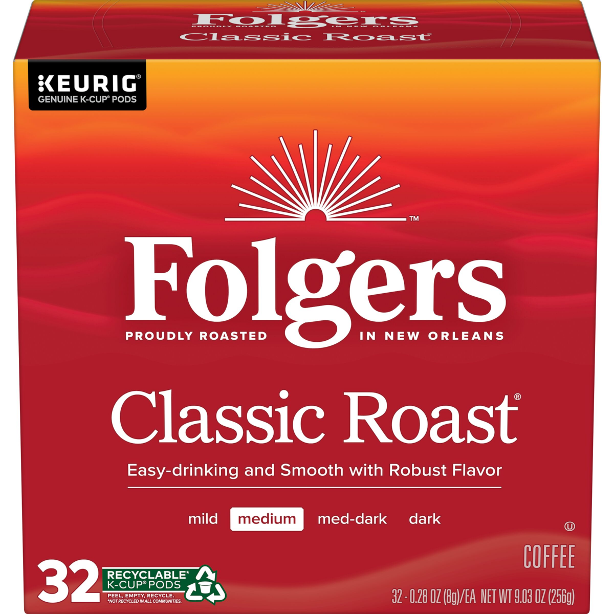 slide 1 of 7, Folgers Coffee, 32 ct