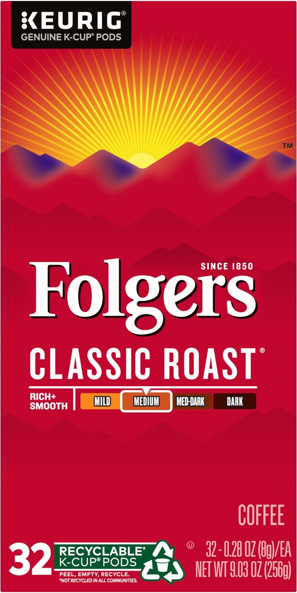 slide 5 of 7, Folgers Coffee, 32 ct