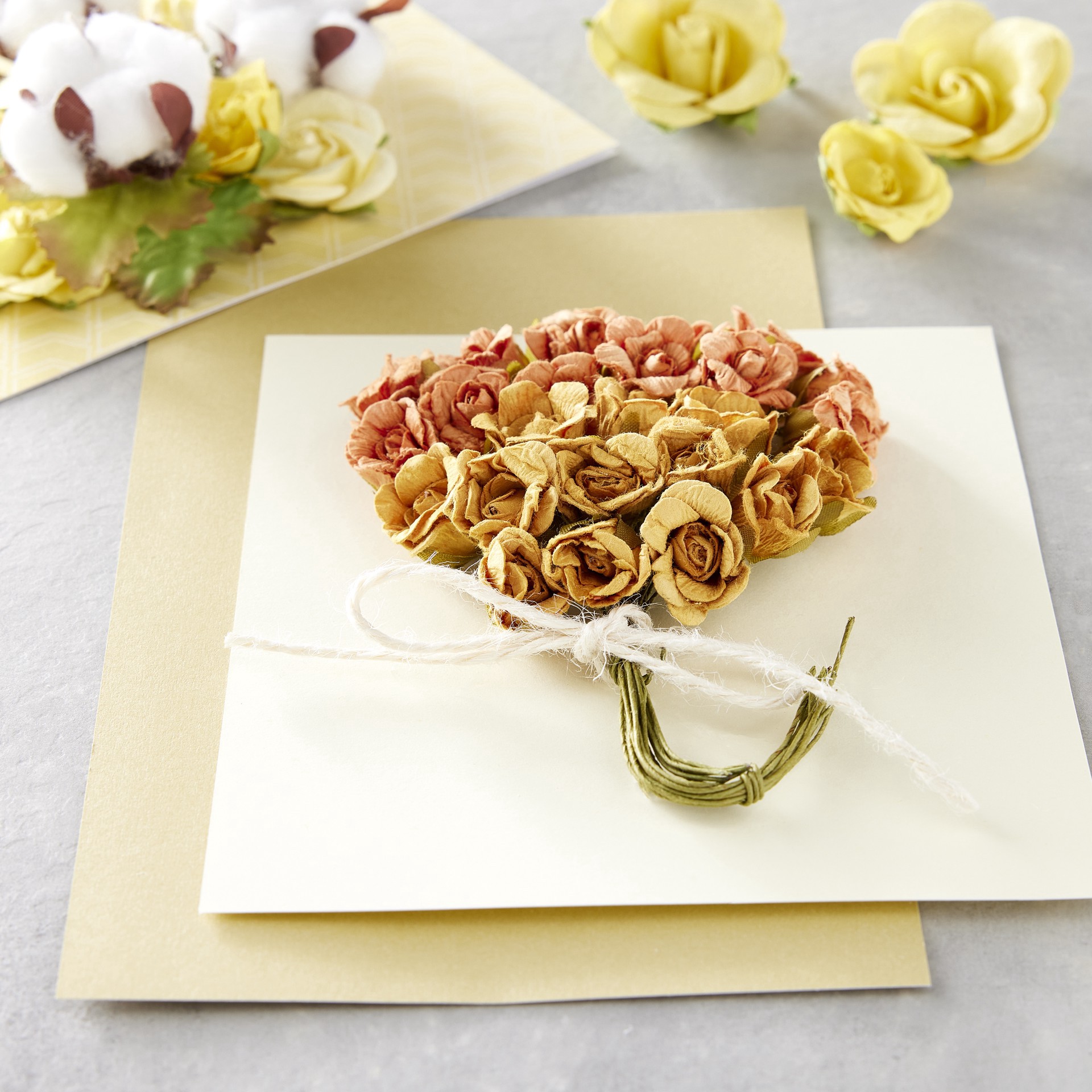 slide 2 of 3, Orange & Yellow Paper Flowers By Recollections, 24ct., 24 ct