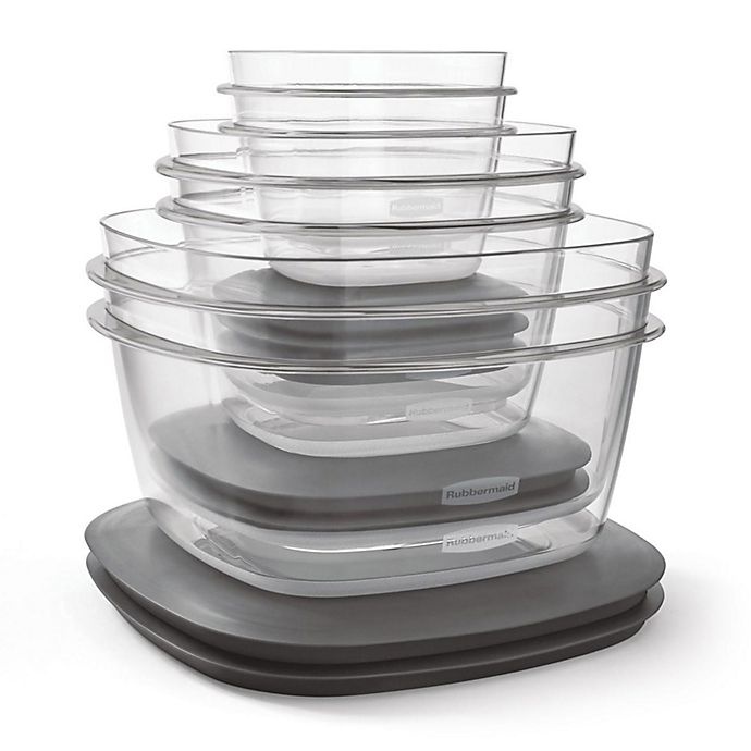 slide 1 of 5, Rubbermaid Premier Food Storage Set - Grey, 12 ct