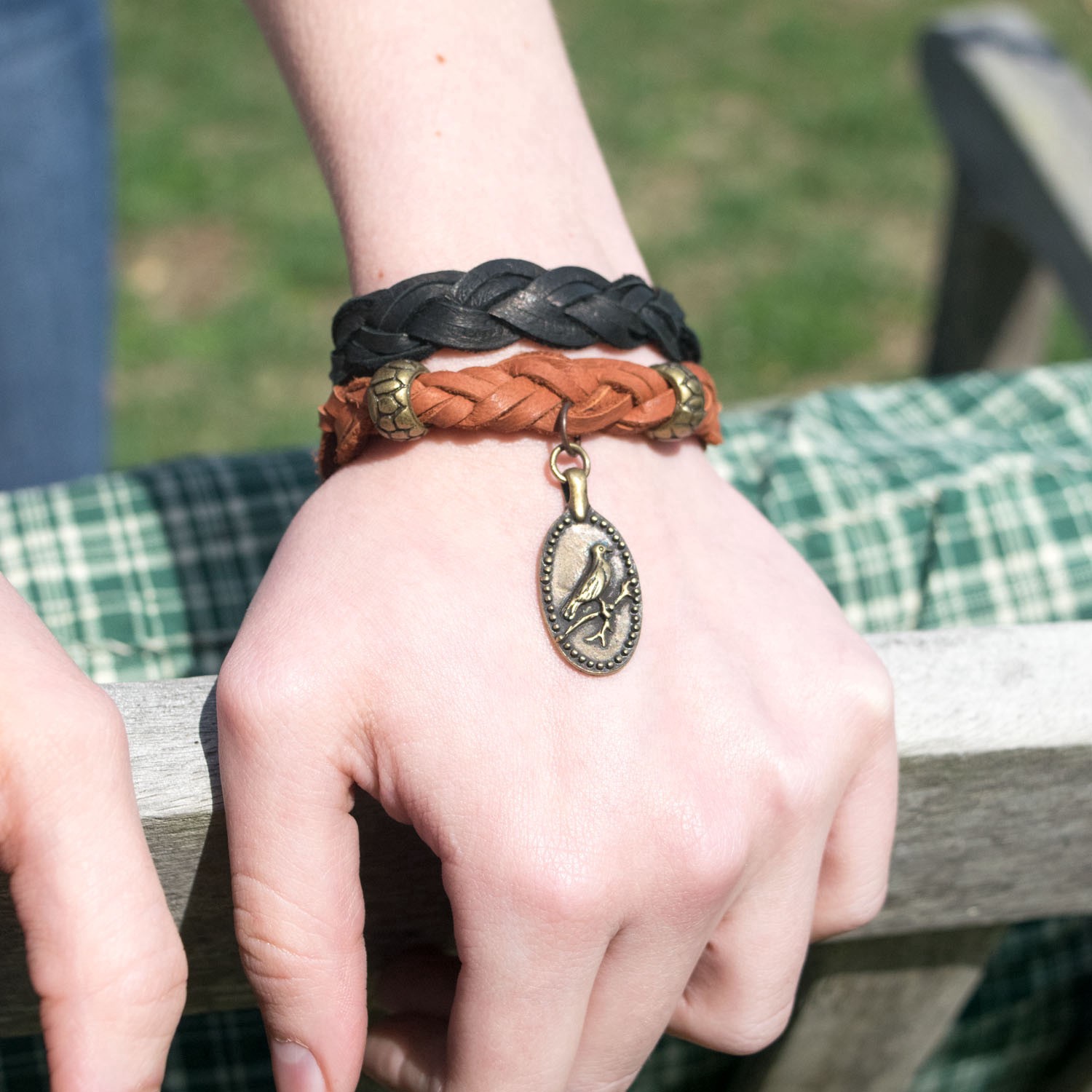 slide 5 of 5, Saddle Tan Deerskin Lace Cord By Bead Landing, 0.13 in x 50 ft