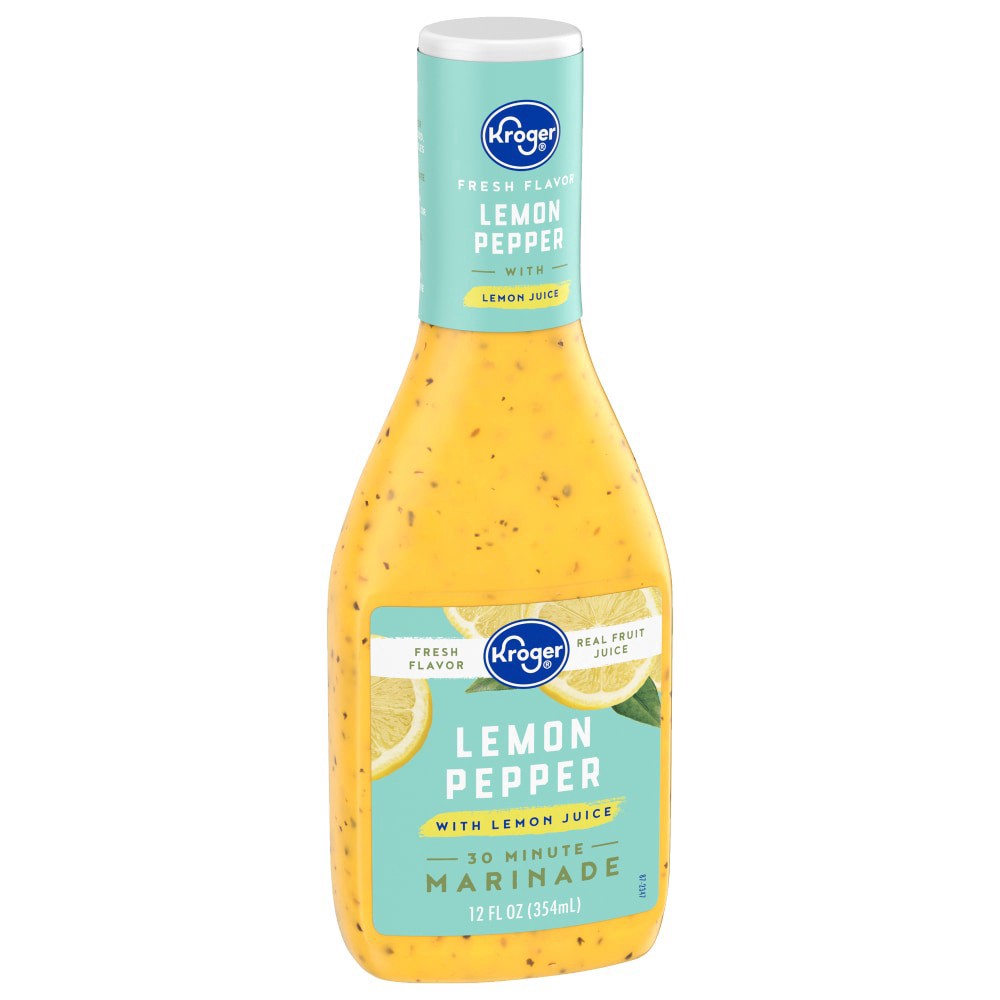 slide 3 of 4, Kroger Lemon Pepper Marinade With Lemon Juice, 12 fl oz