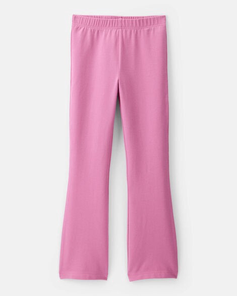slide 1 of 3, Carter's Carters Kid Solid Cotton Flare Stretch Leggings - Pink Pink 5, 1 ct