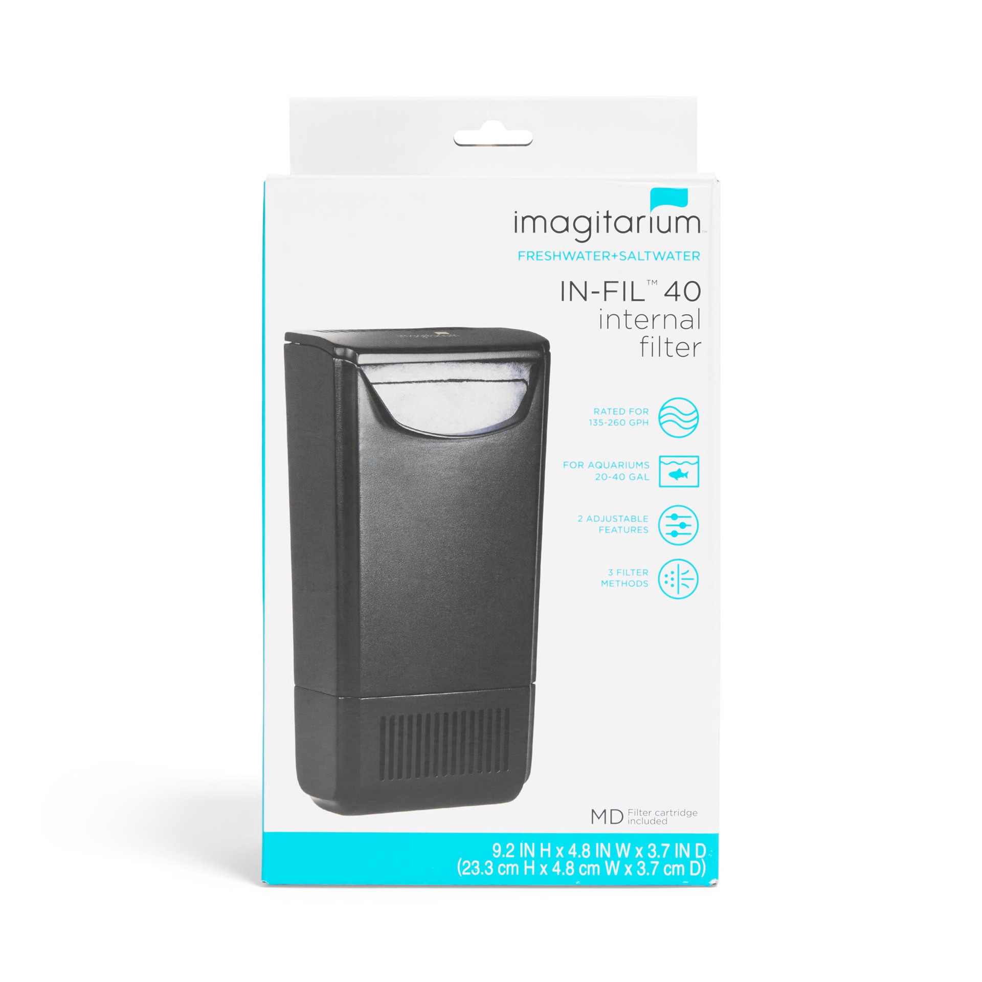 slide 1 of 1, Imagitarium IN-FIL 40 Internal Filter, 20-40 Gallons, 1 ct