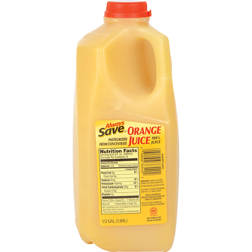 slide 1 of 1, Always Save Orange Juice - 64 fl oz, 64 fl oz