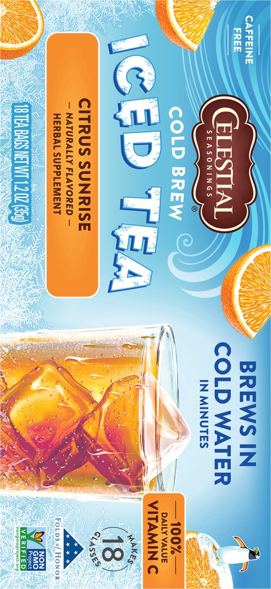 slide 5 of 11, Celestial Seasonings Citrus Cold Brew Iced Tea Herbal - 18 ct, 18 ct