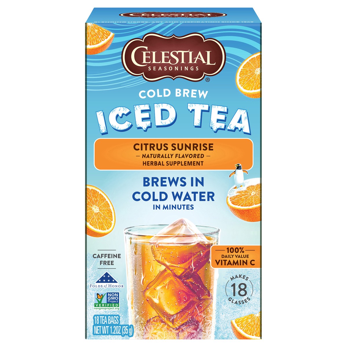slide 6 of 11, Celestial Seasonings Citrus Cold Brew Iced Tea Herbal - 18 ct, 18 ct