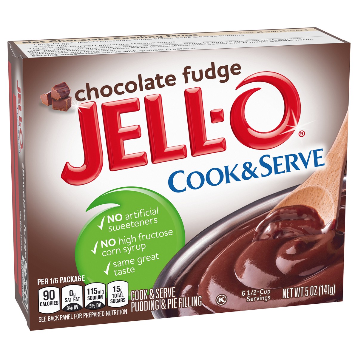 slide 3 of 9, Jell-O Cook & Serve Chocolate Fudge Pudding & Pie Filling Mix, 5 oz Box, 5 oz