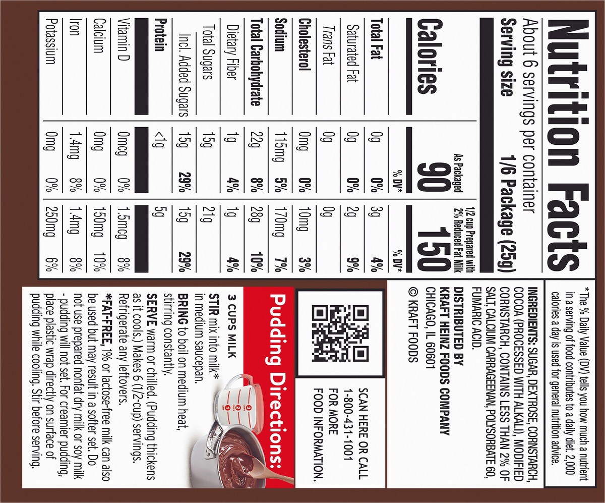 slide 9 of 9, Jell-O Cook & Serve Chocolate Fudge Pudding & Pie Filling Mix, 5 oz Box, 5 oz