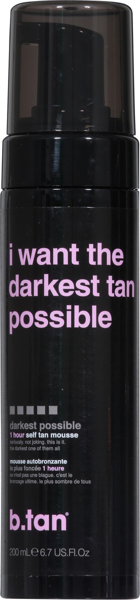 slide 3 of 9, b.tan Darkest Possible 1 Hour Self Tan Mousse 6.7 fl oz, 6.7 fl oz