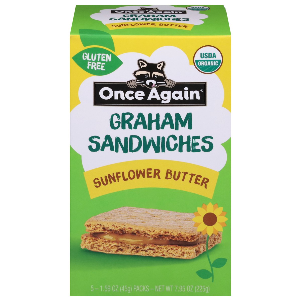 slide 2 of 14, Once Again Sunflower Butter Graham Sandwiches 5 - 1.59 oz Packs, 5 ct