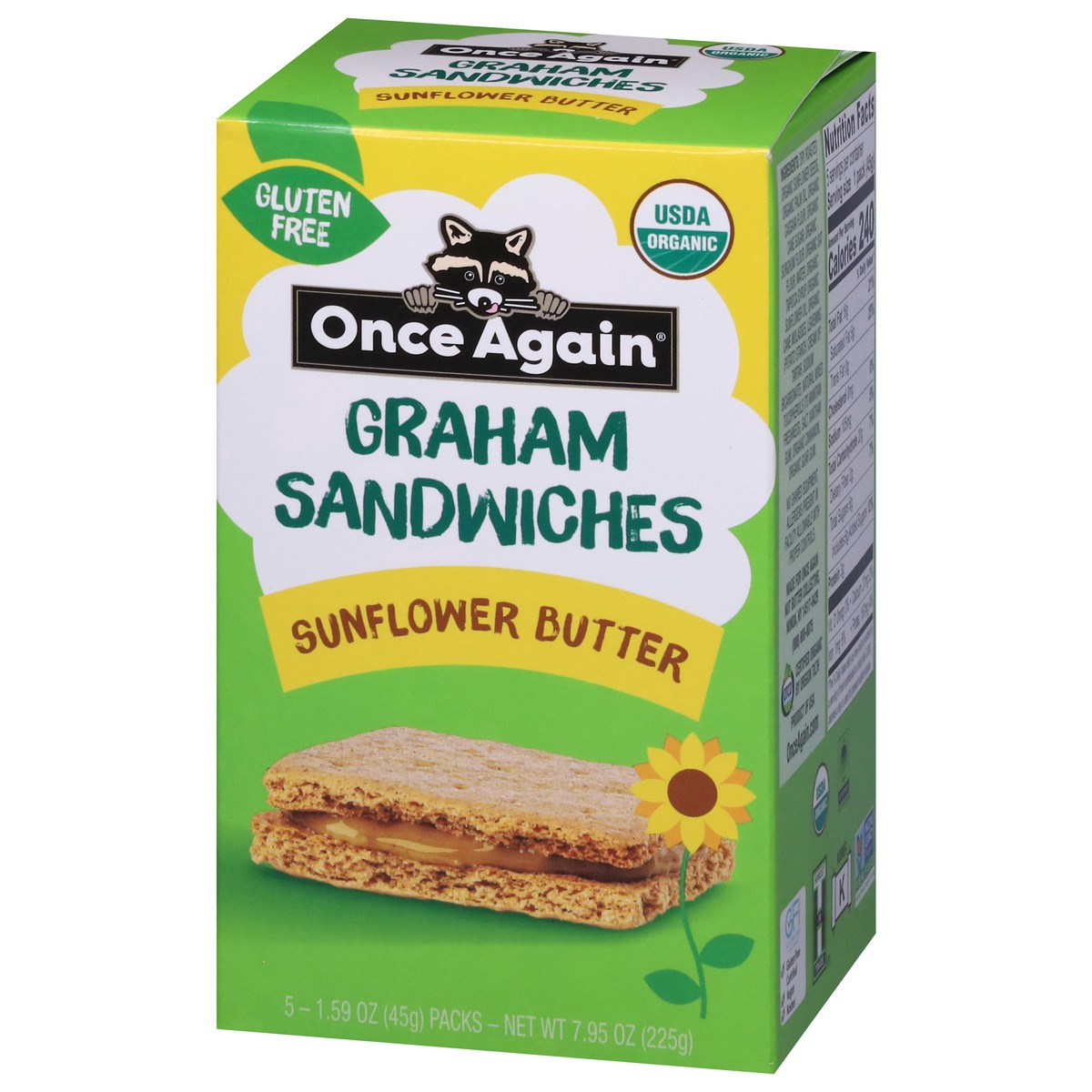 slide 3 of 14, Once Again Sunflower Butter Graham Sandwiches 5 - 1.59 oz Packs, 5 ct